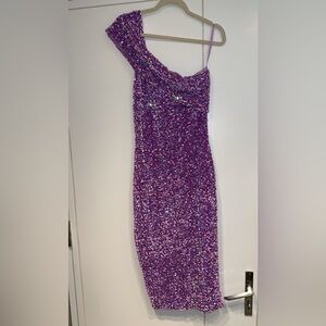 Purple Sequin Dress